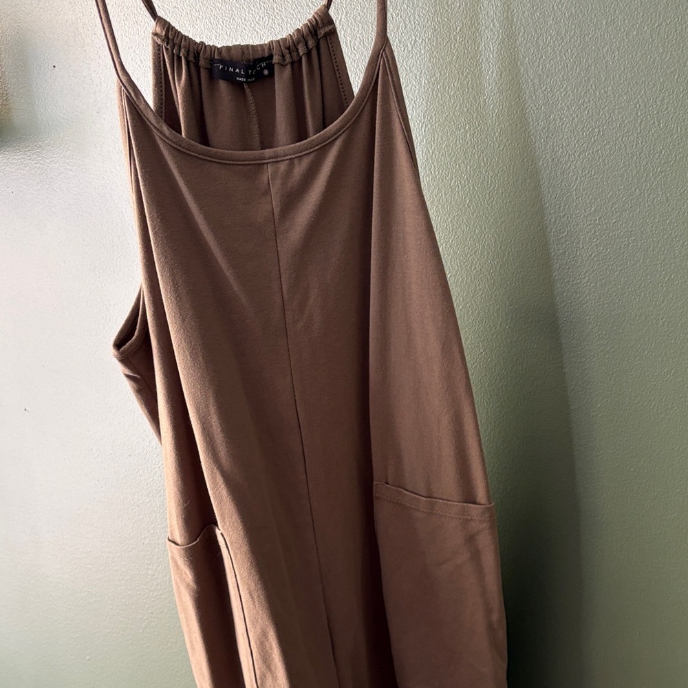 Final Touch Green Sleeveless Jumpsuit with Pockets